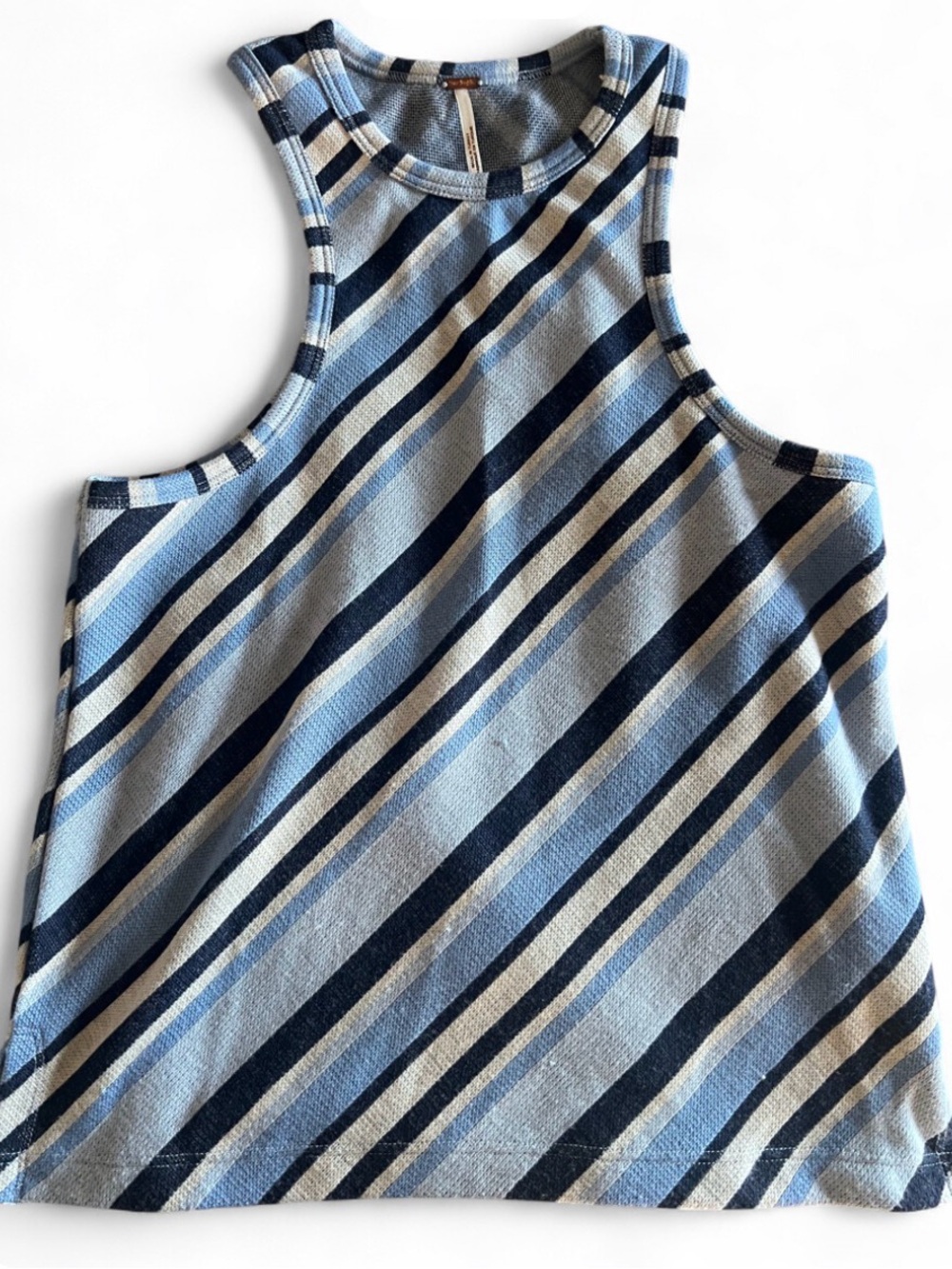 Free People Sideline Tank - Light Blue, Navy & Gray XS
